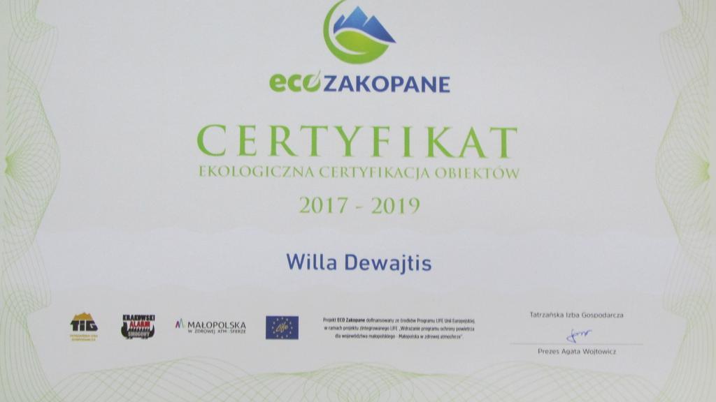 Willa Dewajtis Bed and Breakfast Zakopane Esterno foto